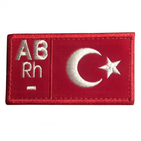 KIRMIZI BEYAZ KAN GRUBU PACTH (90X50MM) AB RH(-) ürün görseli 1