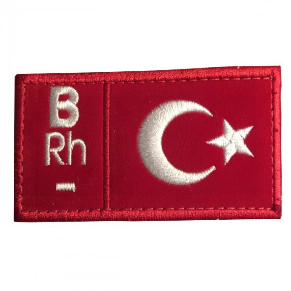 KIRMIZI BEYAZ KAN GRUBU PACTH (90X50MM) B RH(-) ürün görseli 1