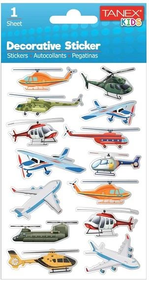 TANEX TNX-25051 PUFFY UCAK HEKOPTER STICKER ürün görseli 1