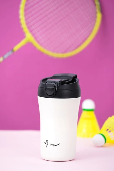 Penguen-3046 Beyaz Mug Termos 400ml - Resim 3
