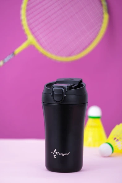 Penguen-3046 Siyah Mug Termos 400ml - Resim 4