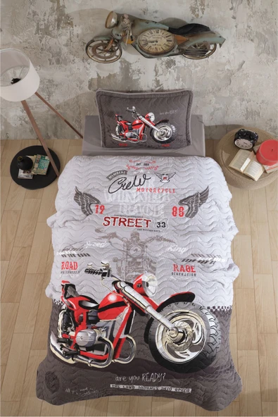 Clasy %100 Pamuk Tek Kişilik Yatak Örtüsü Seti Street King 180 x 240 ürün görseli 1