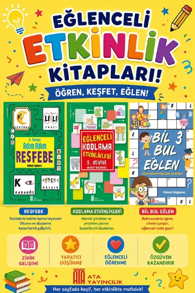 3.Sınıf Eğlenceli Ev ve Sınıf Etkinlik Seti ürün görseli 1