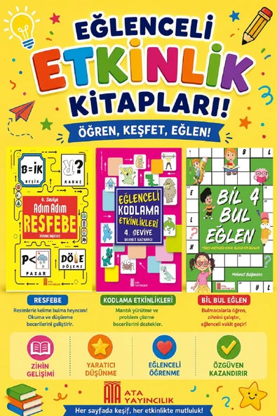 4.Sınıf Eğlenceli Ev ve Sınıf Etkinlik Seti ürün görseli 1