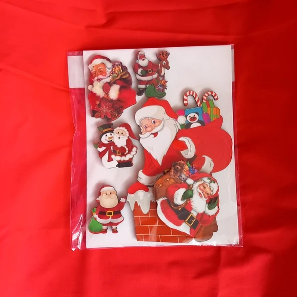 Yılbaşı Ahşap Sticker Model 1 ürün görseli 1
