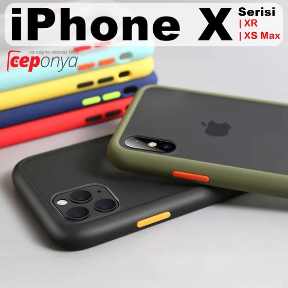 Apple iPhone XS Max 6.5 Mat Airbag El İzi Yapmayan Kaliteli Kılıf ürün görseli 1