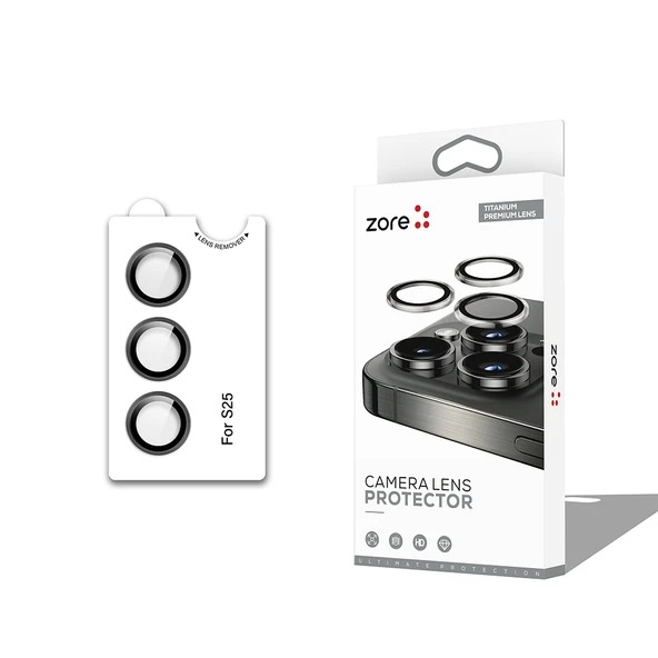 Galaxy S25 Zore CL-12 Premium Safir Parmak İzi Bırakmayan Anti-Reflective Kamera Lens Koruyucu ürün görseli 1