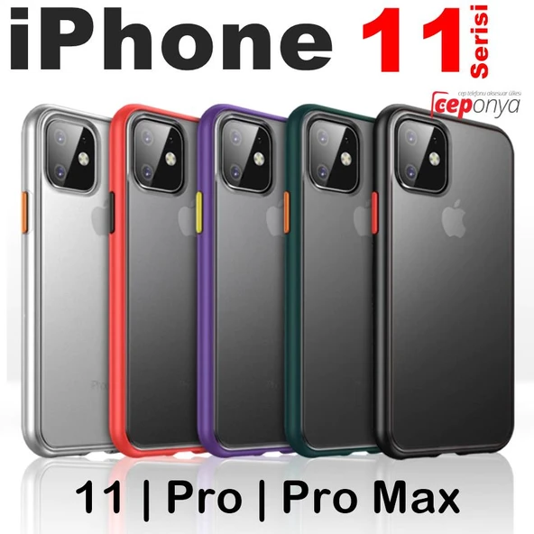 Apple iPhone 11 Pro Max Mat El İzi Yapmayan Kaliteli Kılıf ürün görseli 1
