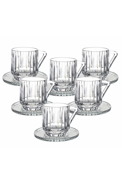 Arow mass cam çay seti 6 lı - çay nescafe fincanı seti takımı ürün görseli 1