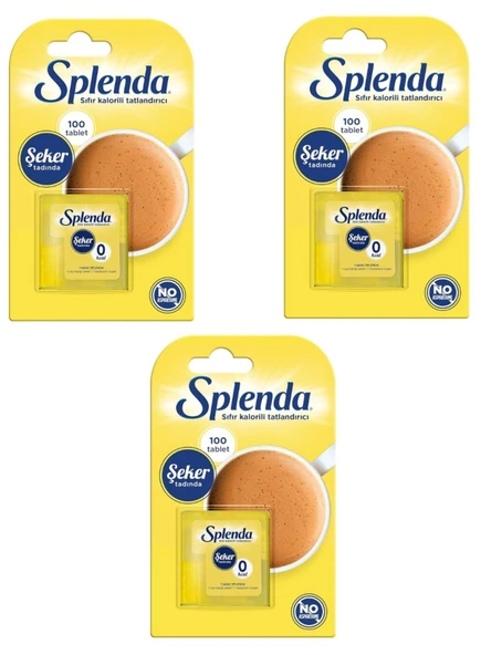 Splenda 100 Tablet 3'lü Paket Tatlandırıcı ürün görseli 1