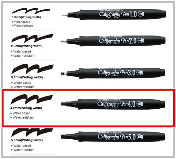 Artline Calligraphy Çizim Kalemi 4,0 Mavi Kesik Uç - 2 adet ürün görseli 1
