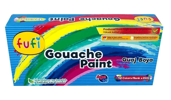 Fufi Guaj Boya Şişe 12Li 12x25ml - 3 paket ürün görseli 1