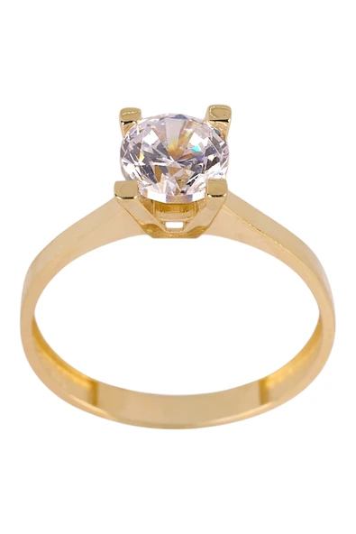 Cigold Tektaş Yüzük 14 Ayar Altın 1.65 Gr OA-C11601029028 ürün görseli 1