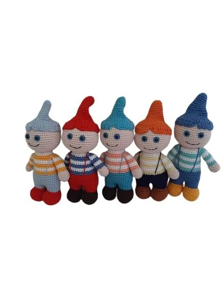 Sevimli Cüceler Takımı Amigurumi Organik Oyuncak ürün görseli 1