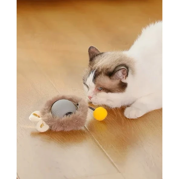 Tüylü Şarjlı Kedi Oyuncağı ürün görseli 1