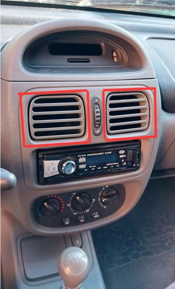 Renault Clio Reno Thalia GRİ RENK 1 ÇİFT  Orta Kalorifer Fan Havalandırma Izgarası ürün görseli 1