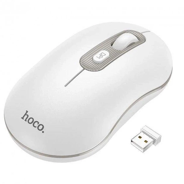 HOCO GM21 Platinium 1600dPi 2.4G Bluetooth Kablosuz Optik Mouse - Resim 6