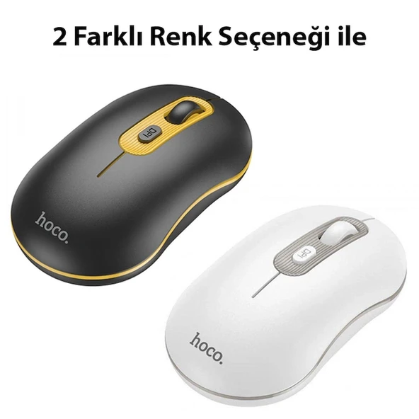 HOCO GM21 Platinium 1600dPi 2.4G Bluetooth Kablosuz Optik Mouse - Resim 9