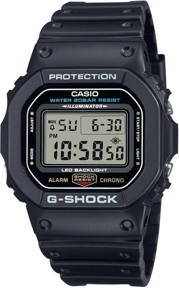 CASIO G-SHOCK DW-5600UE-1DR SİYAH SİLİKON KORDON DİJİTAL ERKEK KOL SAATİ ürün görseli 1