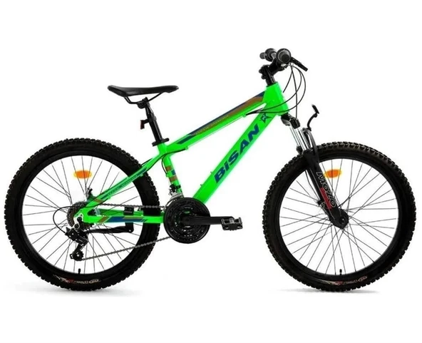 Bisan KDX 2900 V Fren 21 Vites 24 Jant Dağ Bisikleti Neon Yeşil Lacivert 30 Kadro ürün görseli 1