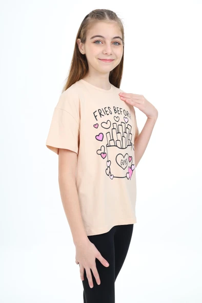 Toontoy Kız Çocuk Baskılı Tişört - Resim 9
