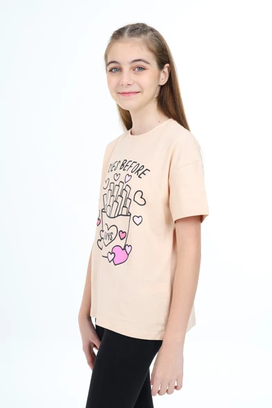 Toontoy Kız Çocuk Baskılı Tişört - Resim 10