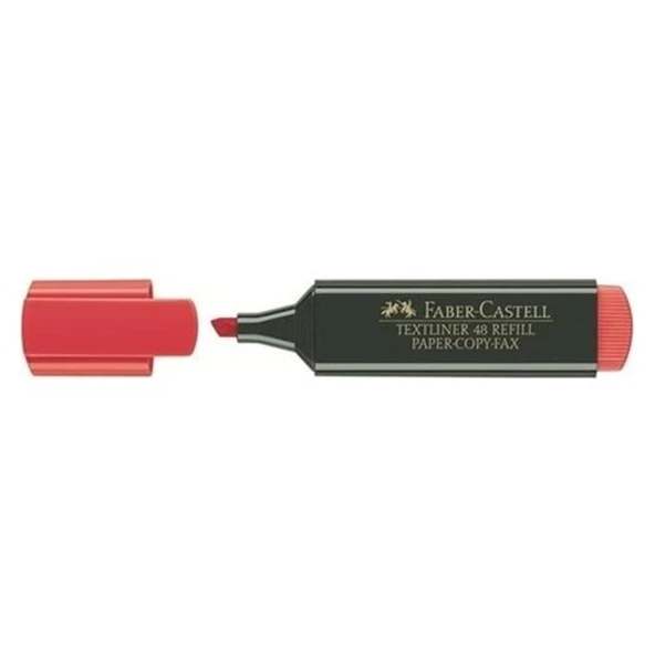 Faber Castell Fosforlu Kalem 1548 Kırmızı  5030154821000 ürün görseli 1