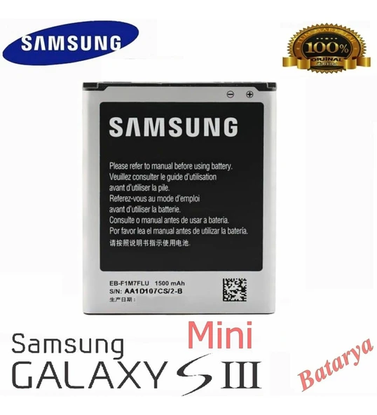Samsung S3 mini batarya i8190 orijinal  EB425161LU - Resim 3
