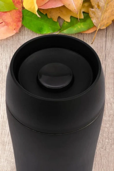 Penguen-3024 Siyah Mug Termos 300ml - Resim 2