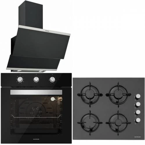 Silverline Siyah Cam Ankastre Set BO6503B01 - CS5349B01 - 3420 Classy ürün görseli 1