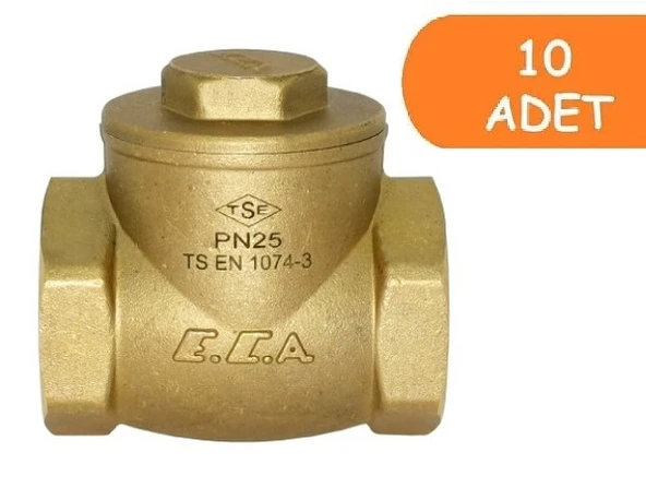 10 Adet ECA 1/2 Çalpara Çekvalf ( Kaucuk Klapeli ) 101007092 ürün görseli 1