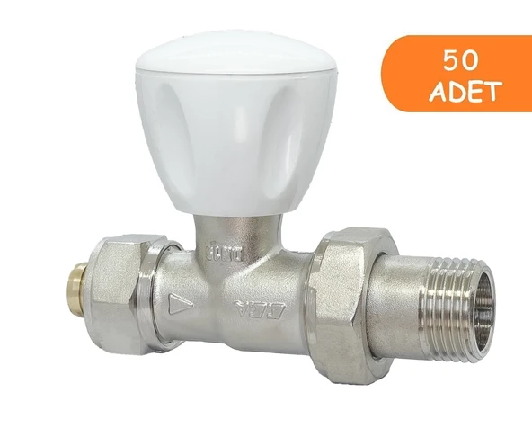 50 Adet ECA RV3 1/2 Düz Radyatör Valfi Pex Petek Havlupan Vanası 602120722 ürün görseli 1