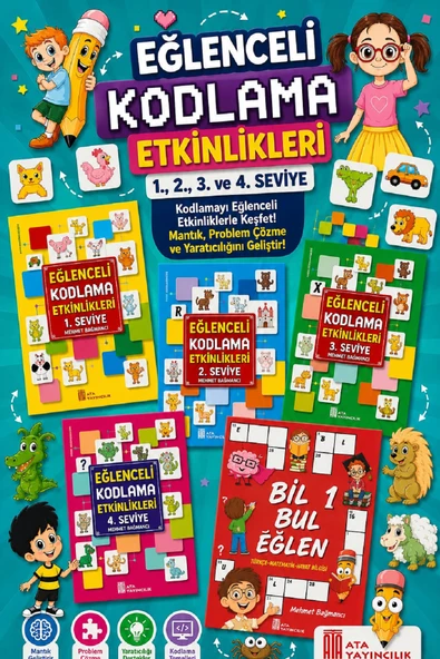 1.Sınıf Eğlenceli Bil Bul ve Kodlama Seti ürün görseli 1