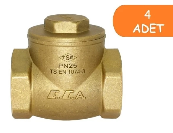 4 Adet ECA 1/2 Çalpara Çekvalf ( Kaucuk Klapeli ) 101007092 ürün görseli 1