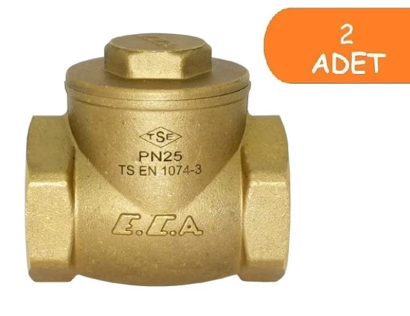 2 Adet ECA 1/2 Çalpara Çekvalf ( Kaucuk Klapeli ) 101007092 ürün görseli 1