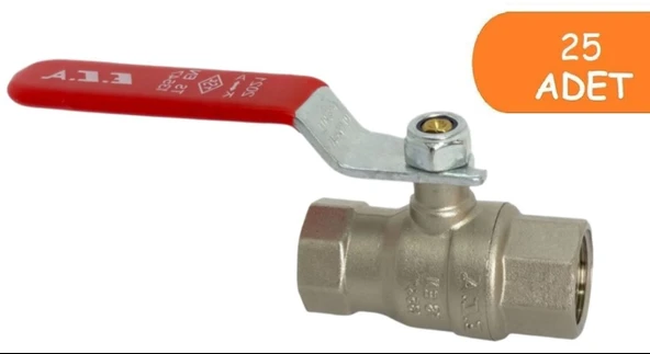25 Adet ECA 1/2 Endüstriyel Tip Küresel  Valfi İç Vida x İç Vida PN25 602122187 ürün görseli 1