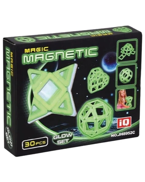 Magic Magnetic 30 Parça Karanlıkta Parlayan Mıknatıslı Şekiller JH8952C ürün görseli 1