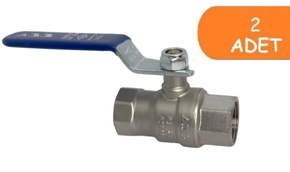 2 Adet ECA 3/4 İçme Suyu Küresel Valfi İç Vida x İç Vida PN10 602122169 ürün görseli 1