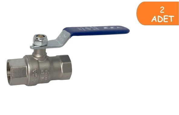 2 Adet ECA 1/2 İçme Suyu Küresel Valfi İç Vida x İç Vida PN10 602122168 ürün görseli 1