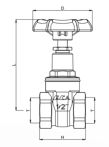 4 Adet ECA 1/2 Şiber Valf 601003001 - Resim 3