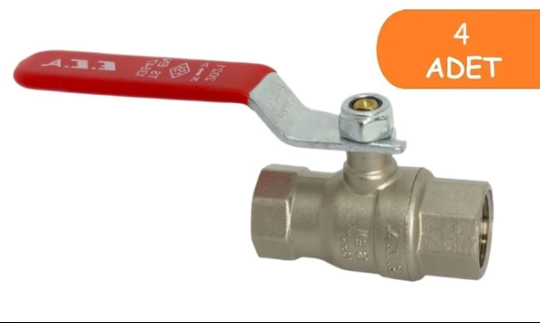 4 Adet ECA 1/2 Endüstriyel Tip Küresel  Valfi İç Vida x İç Vida PN25 602122187 ürün görseli 1
