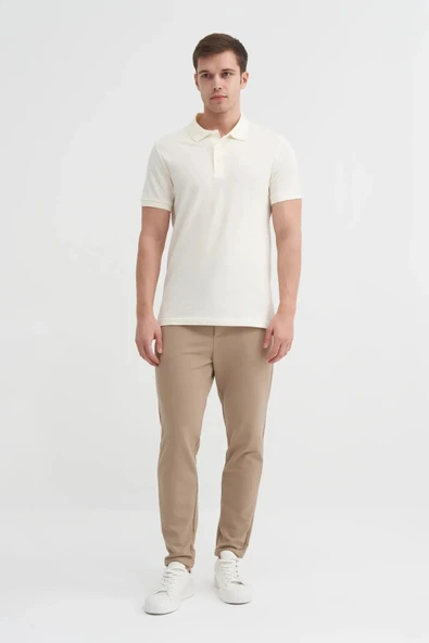 Cazador Polo Yaka Slim Fit Pike Düz Pamuklu Tişört ürün görseli 1