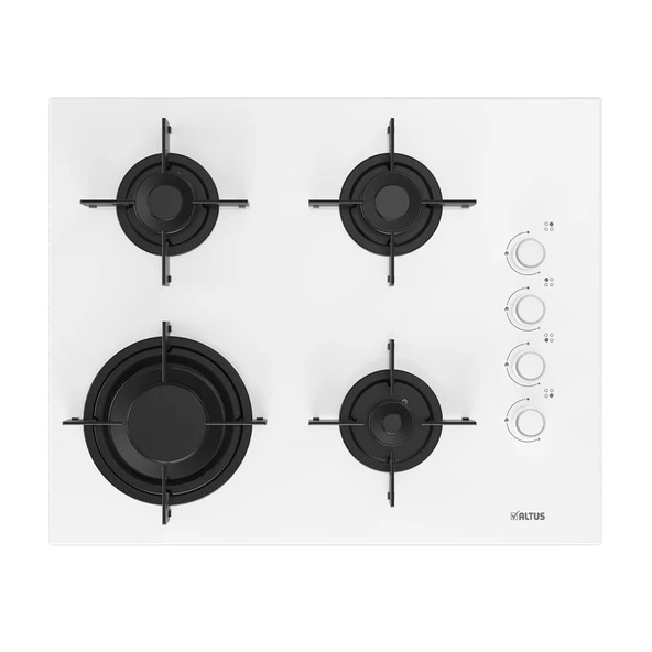 Altus ALA 189 DW 65 cm Beyaz Cam Ankastre Ocak ürün görseli 1