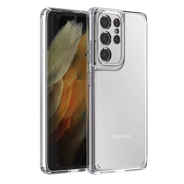 Galaxy S21 Ultra Kılıf Zore Coss Şeffaf Sert Silikon Kılıf ürün görseli 1
