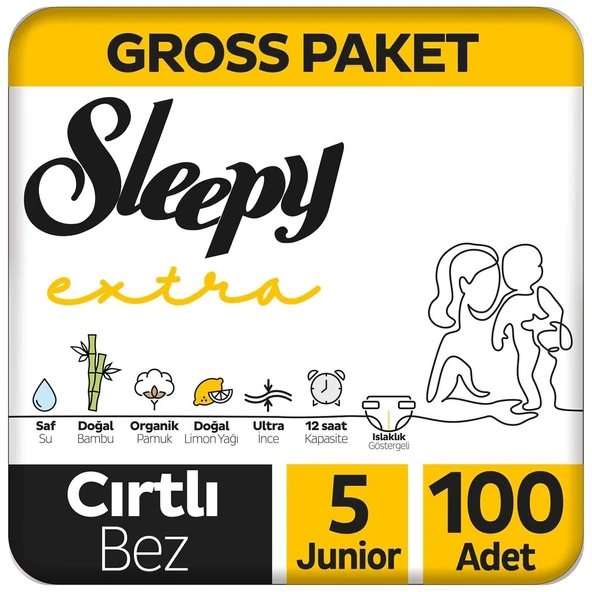 Sleepy Extra Günlük Aktivite Gross Paket Bebek Bezi 5 Numara Junior 100 Adet ürün görseli 1