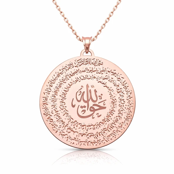​Gümüş Rose El Hakkanî Mührü Bayan Kolye  SL6741 - Resim 11