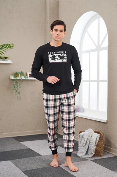 Pjs 23702 Erkek Baskılı Pijama Takım ürün görseli 1