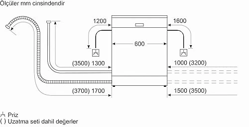 Bosch SMS4IKW51T 5 Programlı Bulaşık Makinesi - Resim 3