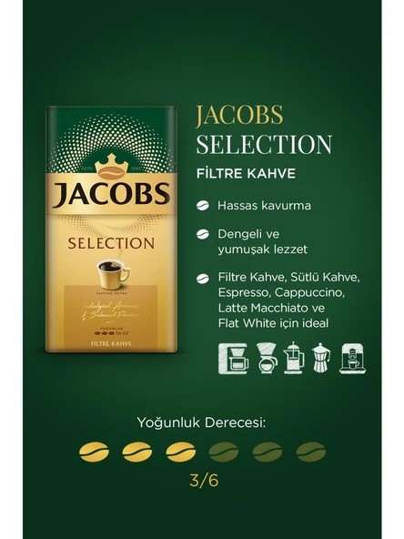 Jacobs Selection Gold Filtre Kahve 250gr - Resim 3