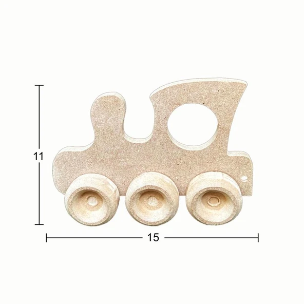 Ahşap Oyuncak Tren 15x11cm OY102 ürün görseli 1